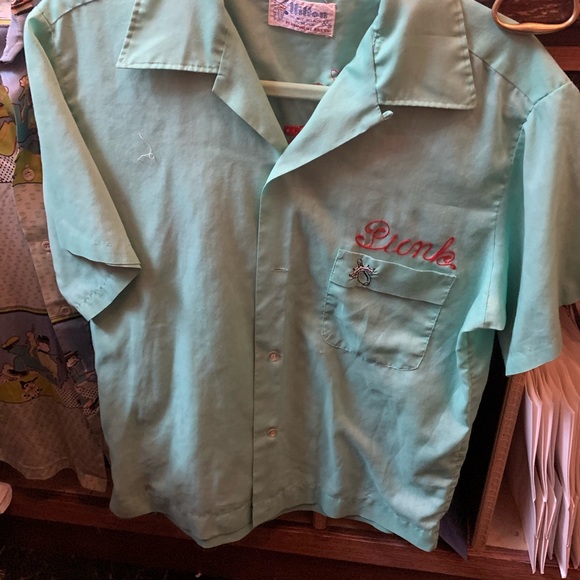 VTG USA 1950’s Hilton embroidered Bowling shirt - Picture 2 of 3
